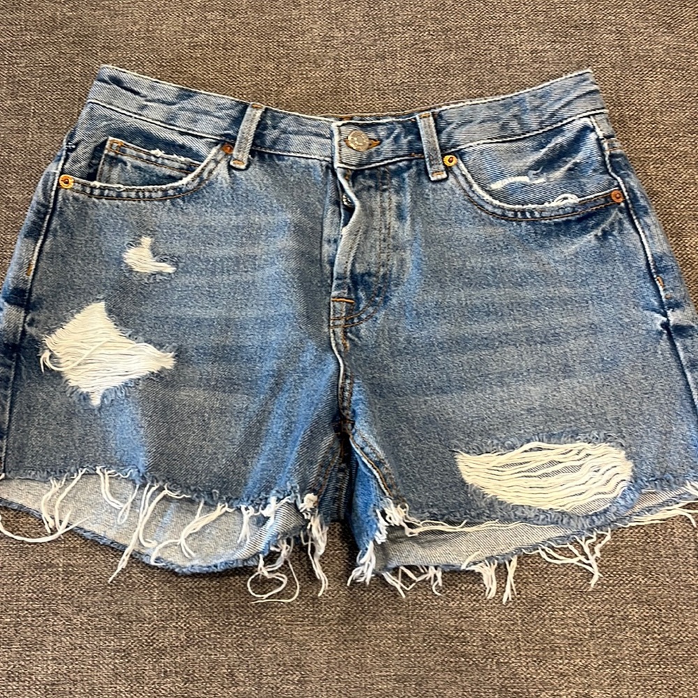 Topshop Ashley Moto Jean Shorts